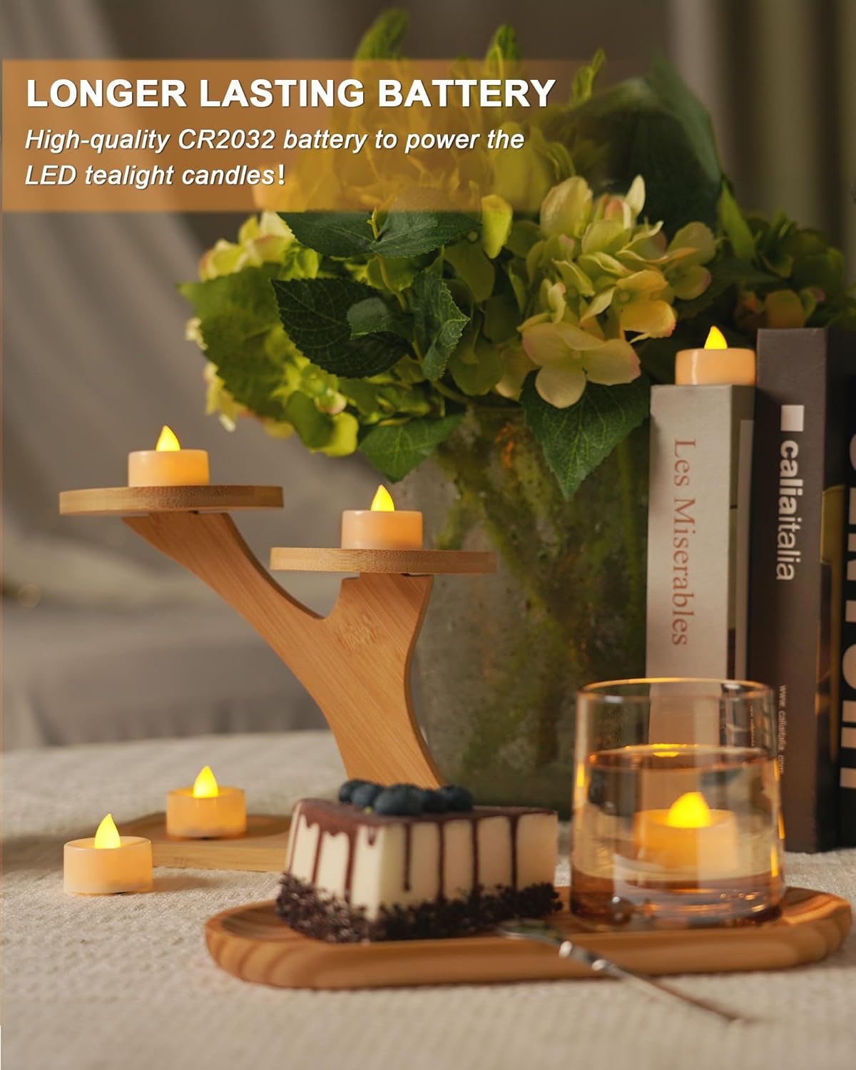 BEICHI Flameless Votive Candles with Auto Timer – Cool-Touch LED Tea Lights for Seniors, Apartments, and Dorm Rooms, 24 Pack Warm Yellow