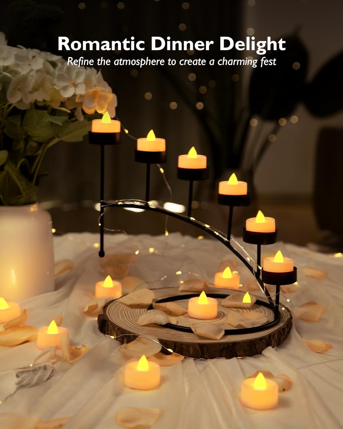 BEICHI Flameless Votive Candles with Auto Timer – Cool-Touch LED Tea Lights for Seniors, Apartments, and Dorm Rooms, 24 Pack Warm Yellow
