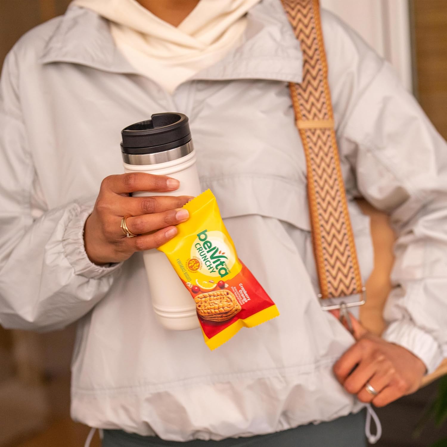 belVita Cranberry Orange Breakfast Biscuits – Mid-Morning Office Snack to Beat the 10am Energy Crash, 8 Individually Wrapped Packs