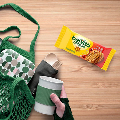 belVita Cranberry Orange Breakfast Biscuits – Mid-Morning Office Snack to Beat the 10am Energy Crash, 8 Individually Wrapped Packs