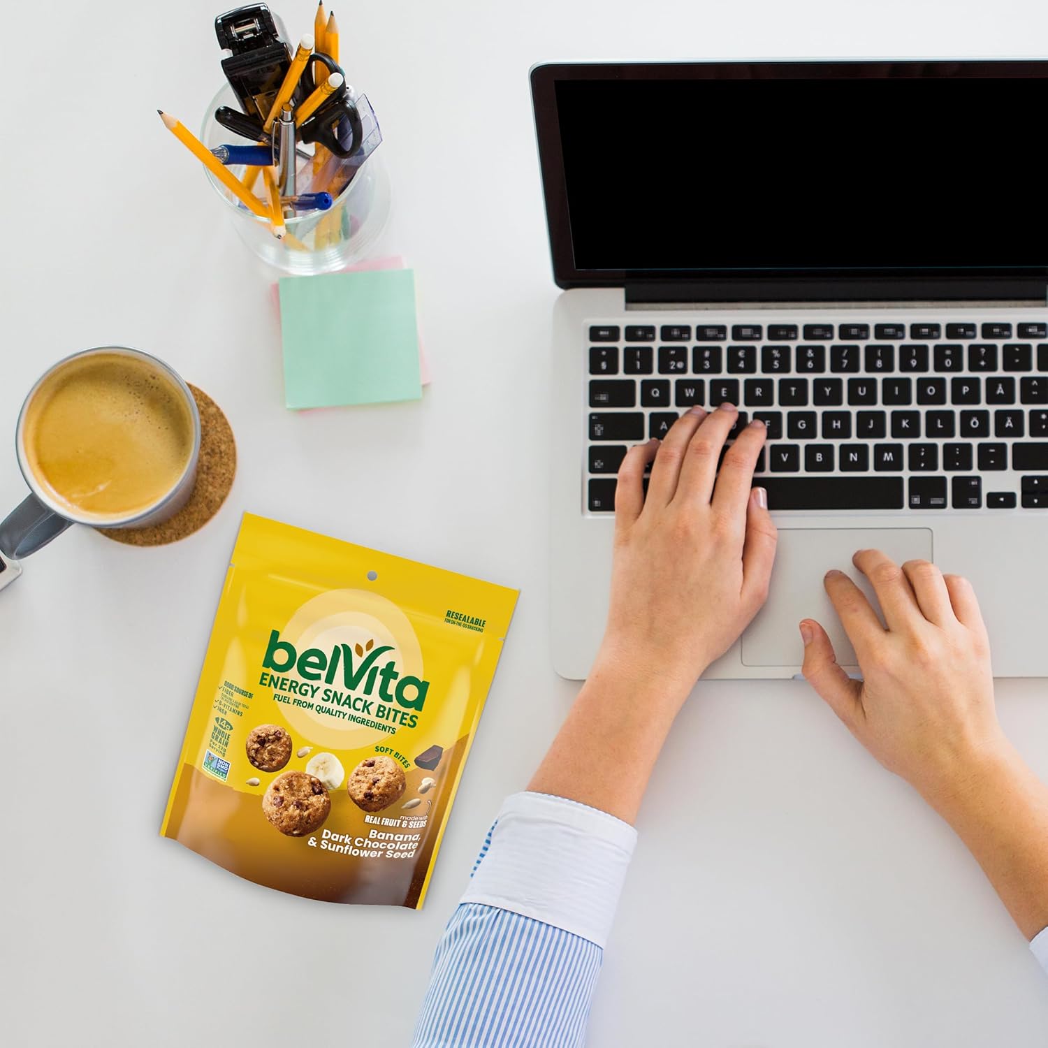 belVita Energy Snack Bites Banana Chocolate – Easy to Chew Lunchbox Snack with No Artificial Colors, 5 oz