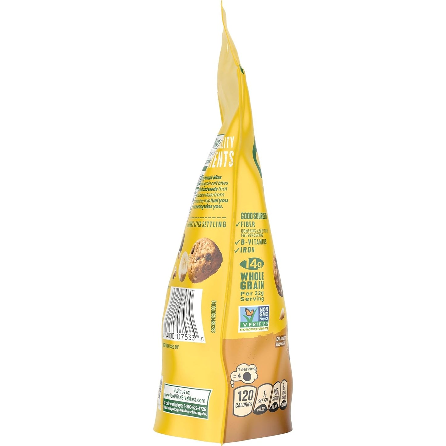 belVita Energy Snack Bites Banana Chocolate – Easy to Chew Lunchbox Snack with No Artificial Colors, 5 oz