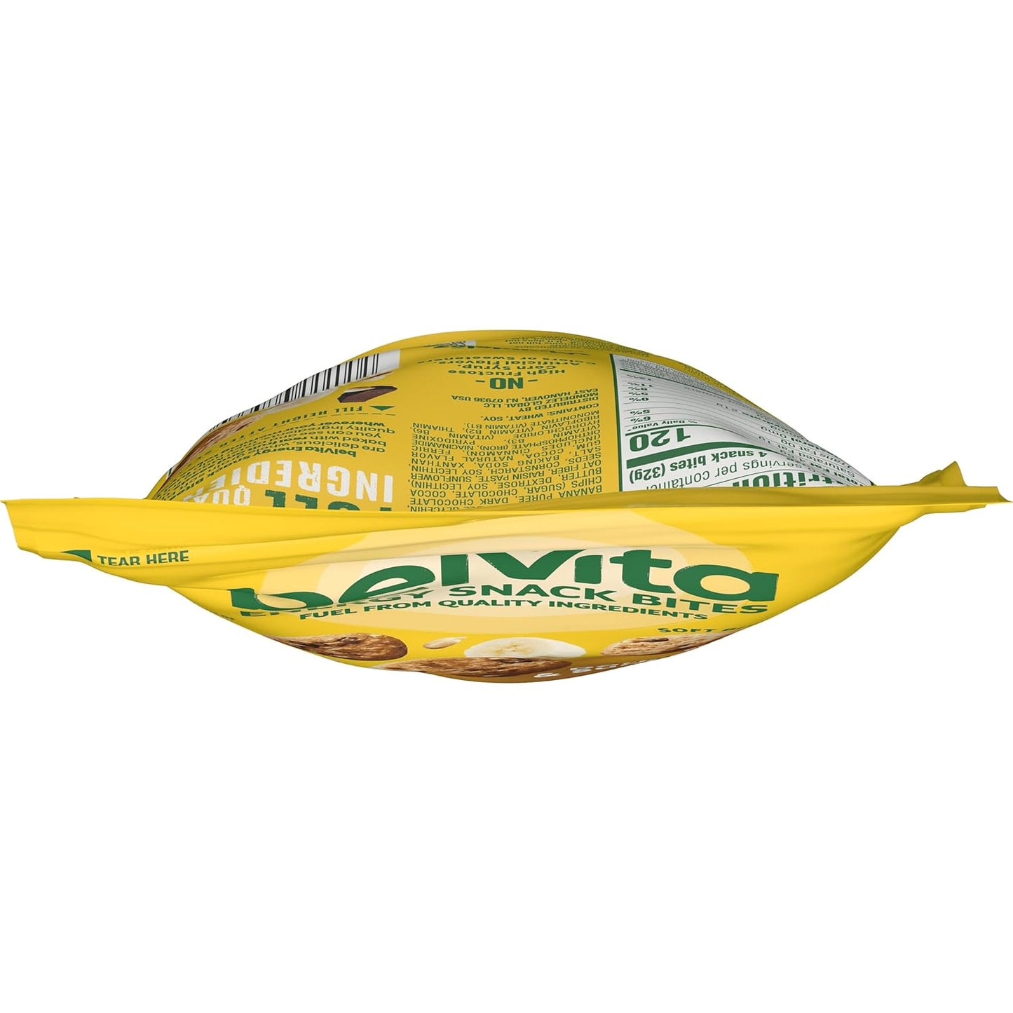 belVita Energy Snack Bites Banana Chocolate – Easy to Chew Lunchbox Snack with No Artificial Colors, 5 oz