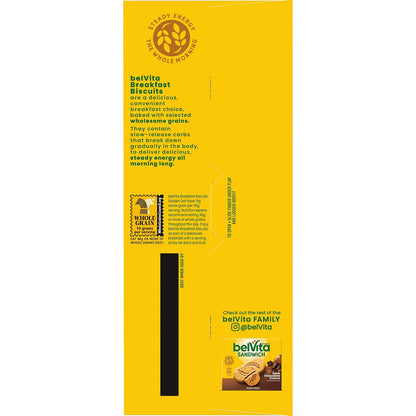 belVita Golden Oat Biscuits Value Pack — Wholesome Whole Grain Snack for Family Pantry and Kid Lunches