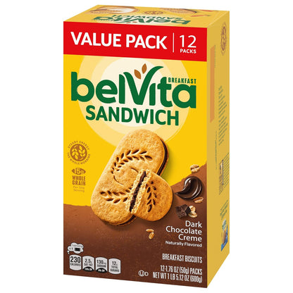 belVita Slow-Release Breakfast Bars – Wholesome Sweet Craving Fix for Health-Conscious Snackers, 12-Pack