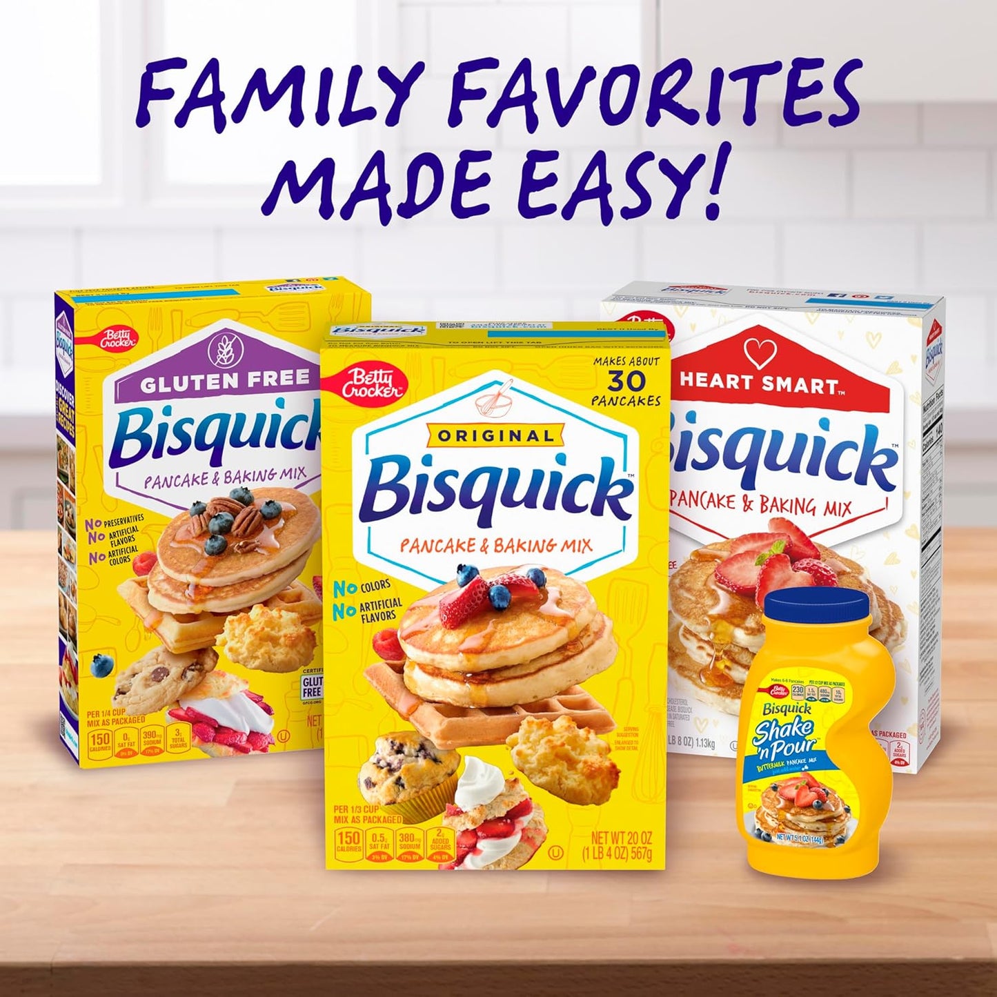 Betty Crocker Bisquick Original Mix – Homemade Waffle Batter Kids Love for Sunday Brunch at Home