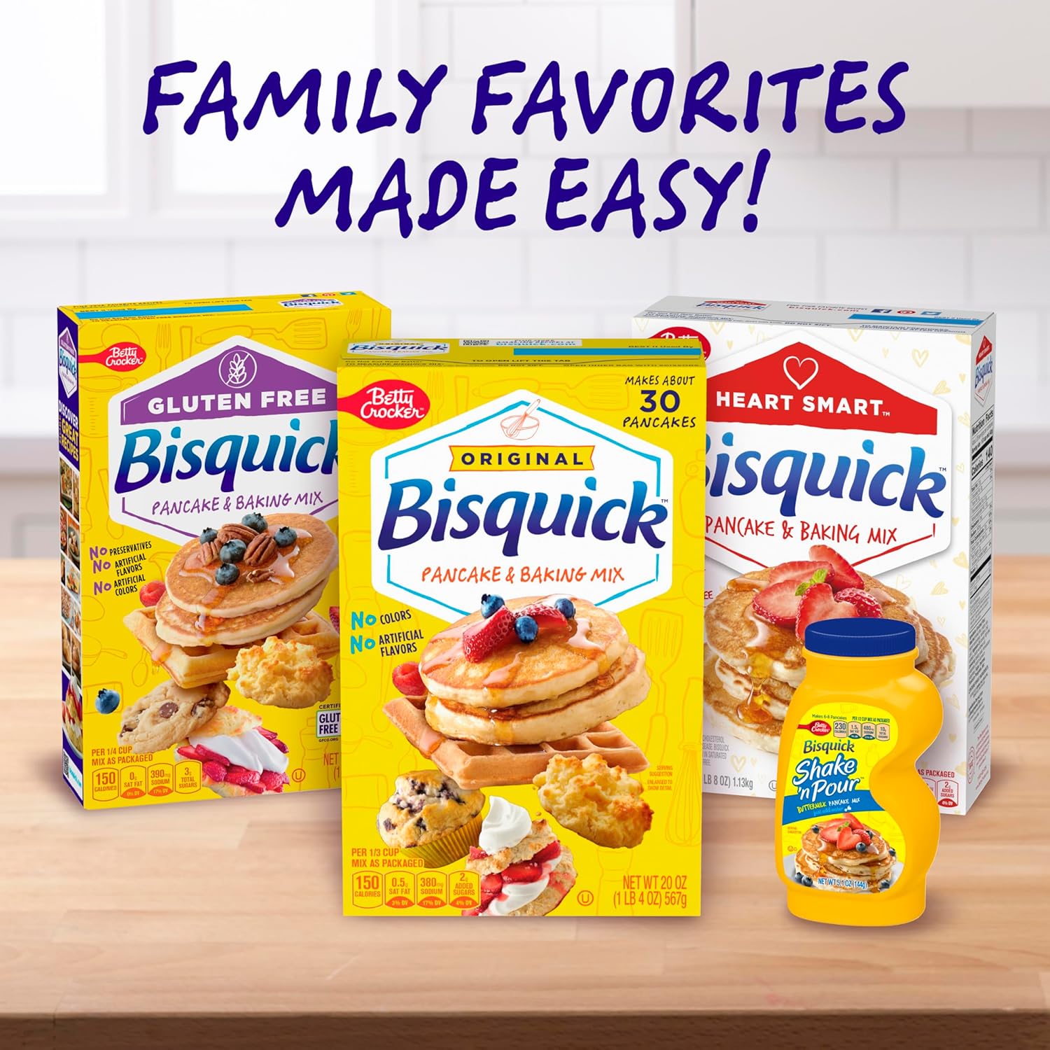 Betty Crocker Bisquick Original Mix – Homemade Waffle Batter Kids Love for Sunday Brunch at Home