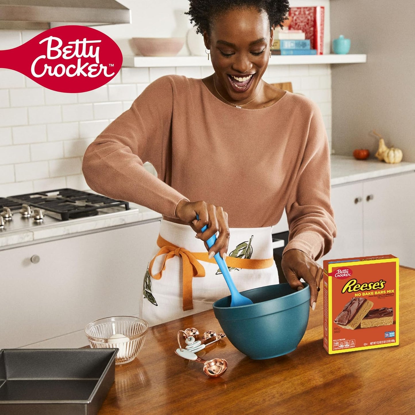 Betty Crocker REESE'S Peanut Butter No-Bake Bars – Thoughtful Thank-You Gift for Neighbors and Hosts, 17.3 oz