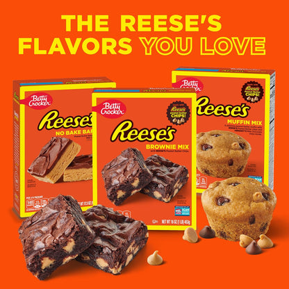 Betty Crocker REESE'S Peanut Butter No-Bake Bars – Thoughtful Thank-You Gift for Neighbors and Hosts, 17.3 oz