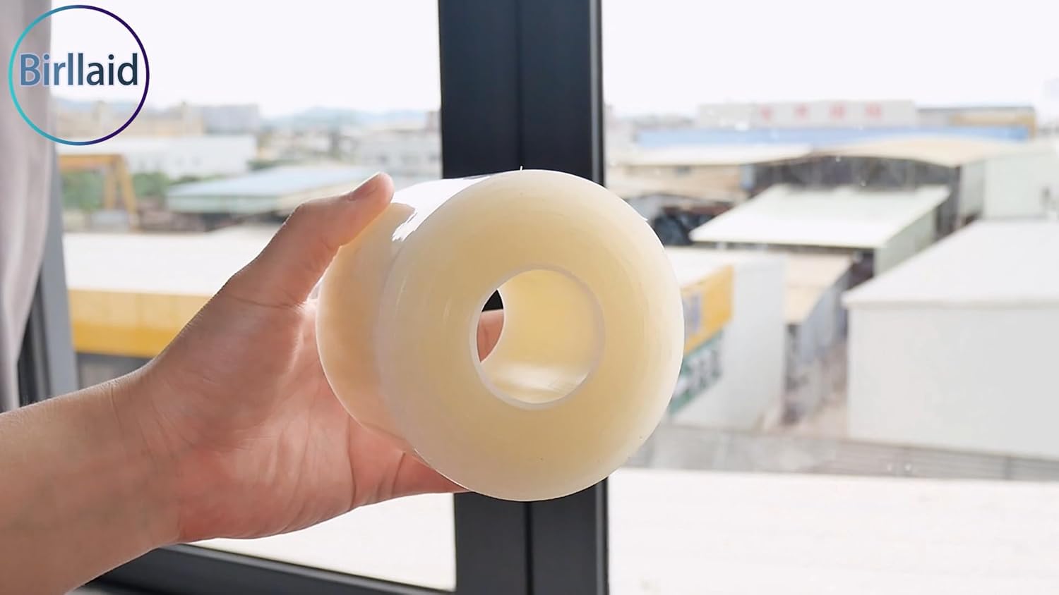Birllaid No-Residue Window Sealing Tape – Indoor Insulation for Drafty Bedrooms and Attics, 3 Inch x 165 FT Clear Vinyl