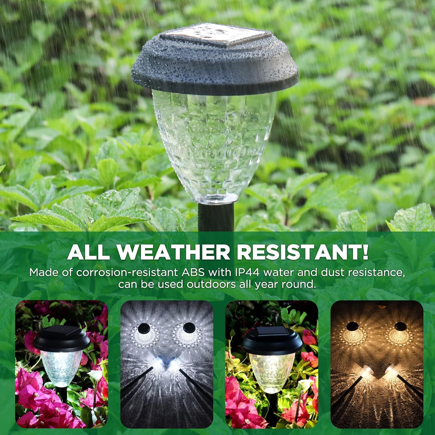Birthday Gift Solar Outdoor Lights for Her, Patterned Star Projection Walkway and Patio Set