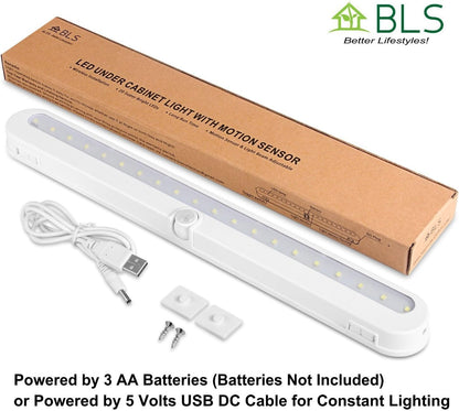 BLS T01L Cordless Workbench Light – USB and Battery Powered Shop Lighting with 180 Lumen Cool White Beam