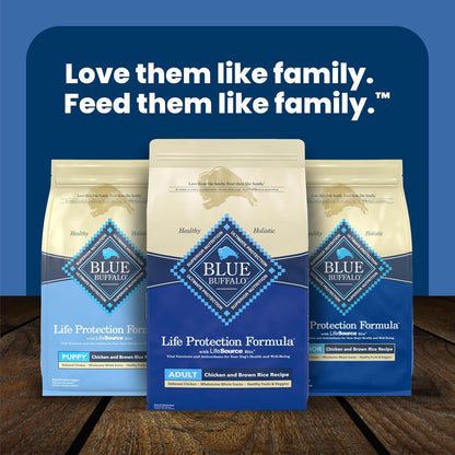Blue Buffalo Life Protection Formula Adult Dog Food Chicken & Brown Rice – Welcome Home Gift for Adopted Dogs and Rescues, 24 lb