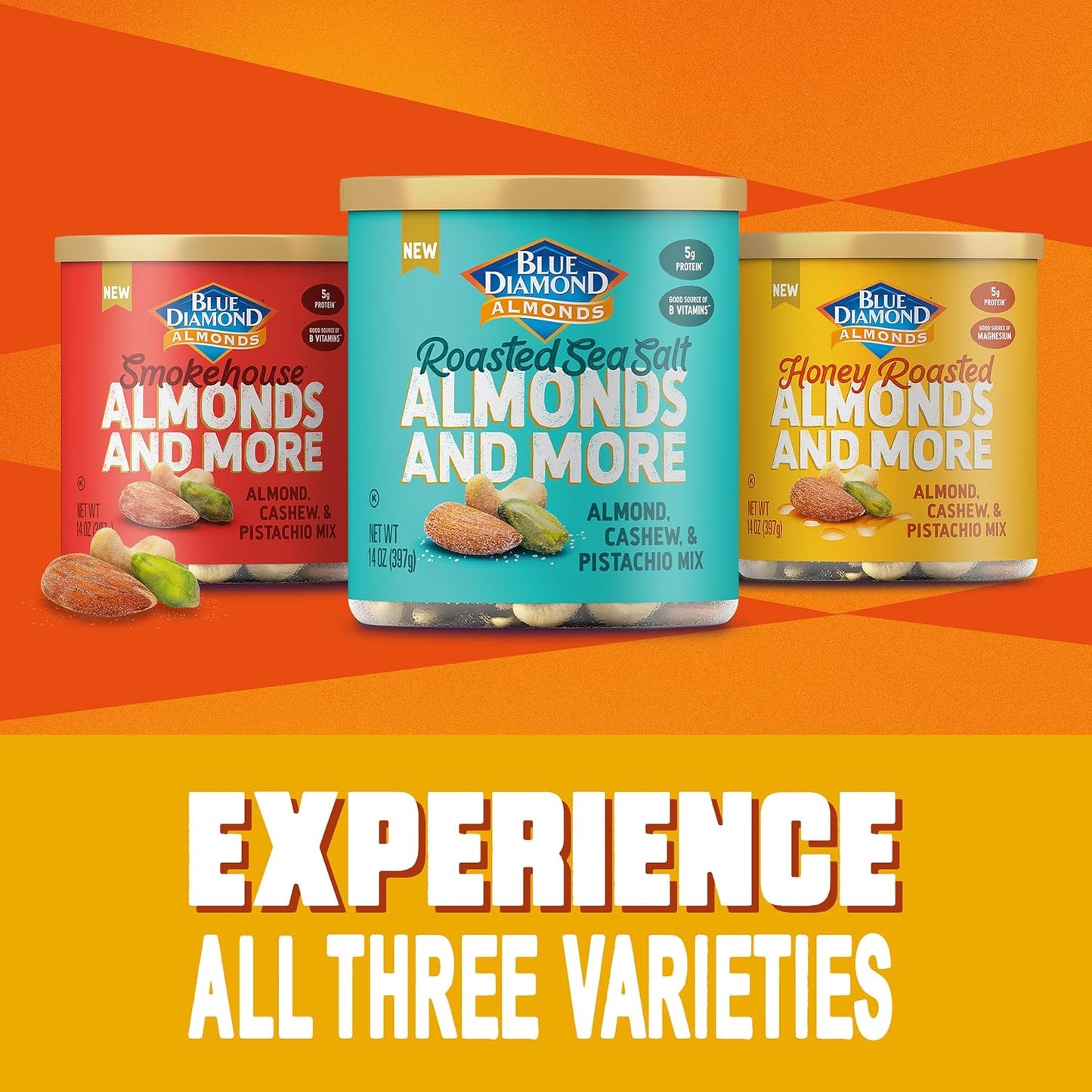 Blue Diamond Almonds Three Nut Blend – Non GMO Kids Snack for Lunchboxes and Car Cup Holders