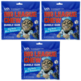 Big League Chew Cotton Candy Bubble Gum 3-Pack - Heat-Stable Foil Packs for Picnic Tables, Bleachers, and Concession Stands