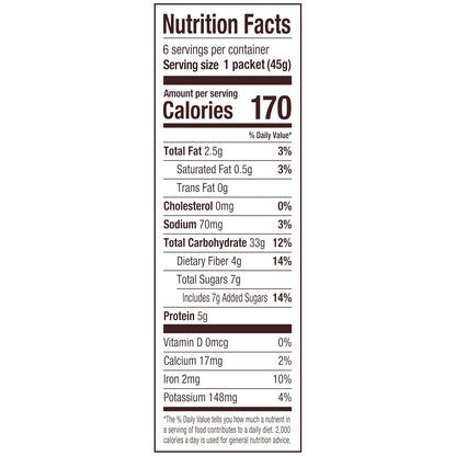 Bob's Red Mill Four-Grain Oat Blend Maple Brown Sugar – Fiber-Rich Breakfast for Health-Conscious Meal Planners, 6 Single-Serve