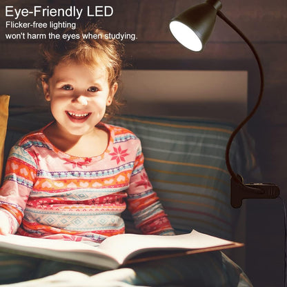 BOHON Clip-On Reading Light – Dorm Desk Lamp for Late-Night Assignments, 30-Minute Auto-Off Timer for Late Studying