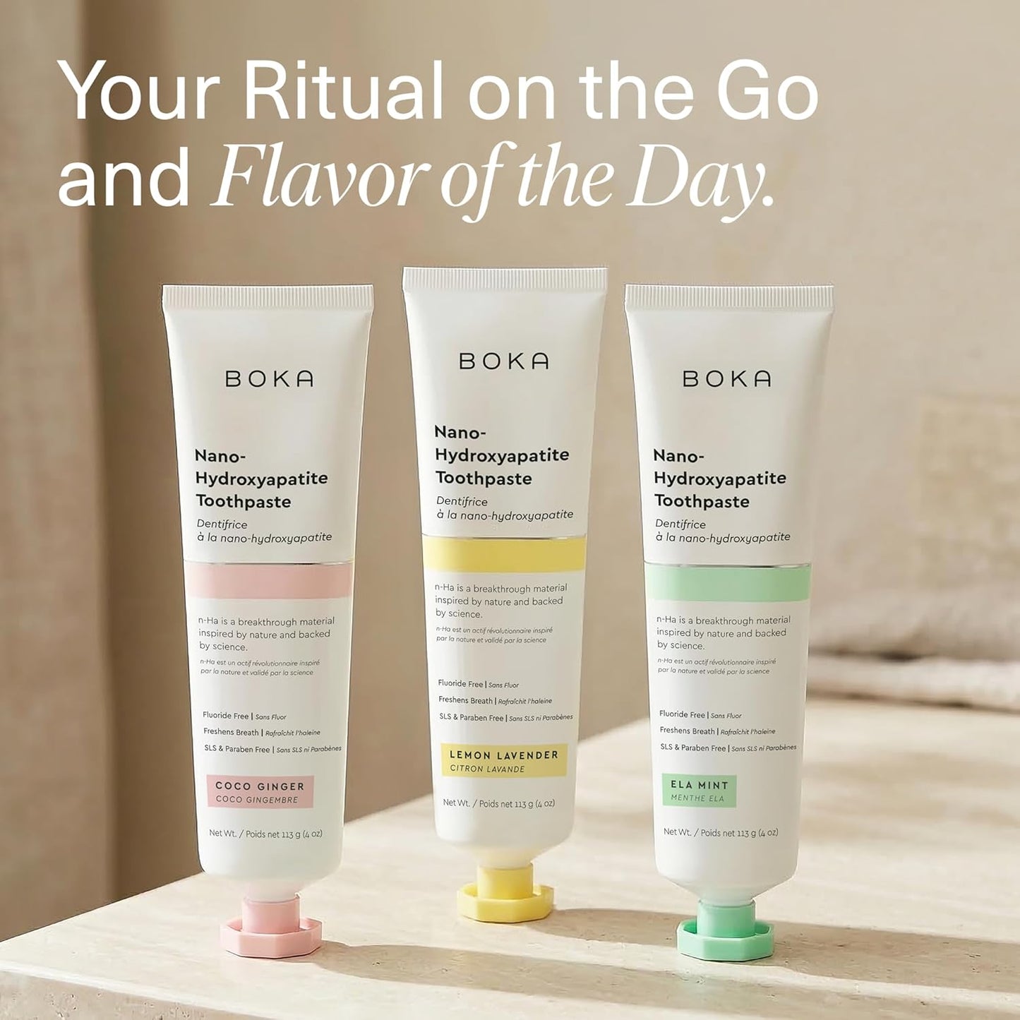 Boka Fluoride Free Toothpaste with Aloe and Xylitol – Relaxing Enamel Care Ritual for Health Conscious Adults