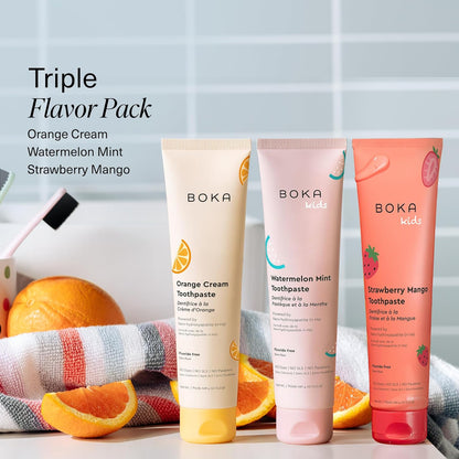 Boka Safe Kids' Toothpaste – No Fluoride, No Artificial Colors, Trusted Ingredient Profile