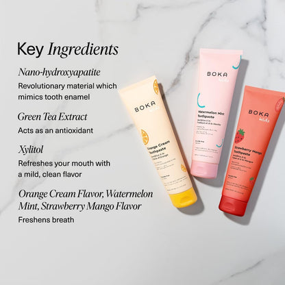 Boka Safe Kids' Toothpaste – No Fluoride, No Artificial Colors, Trusted Ingredient Profile