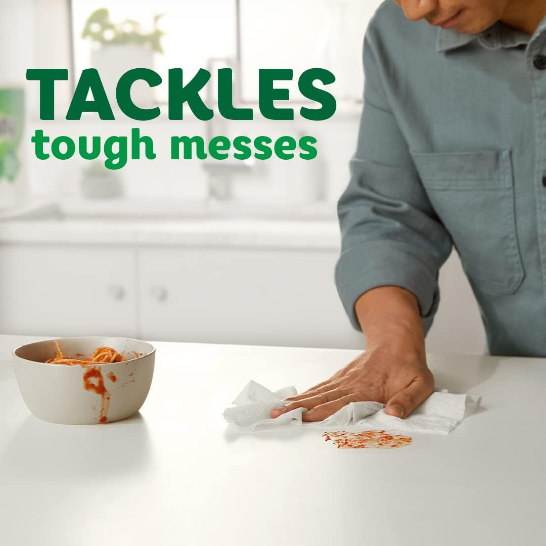 Bounty 2X Absorbent Paper Towels for Camping and Tailgating, Durable Diamond Texture Handles Outdoor Spills