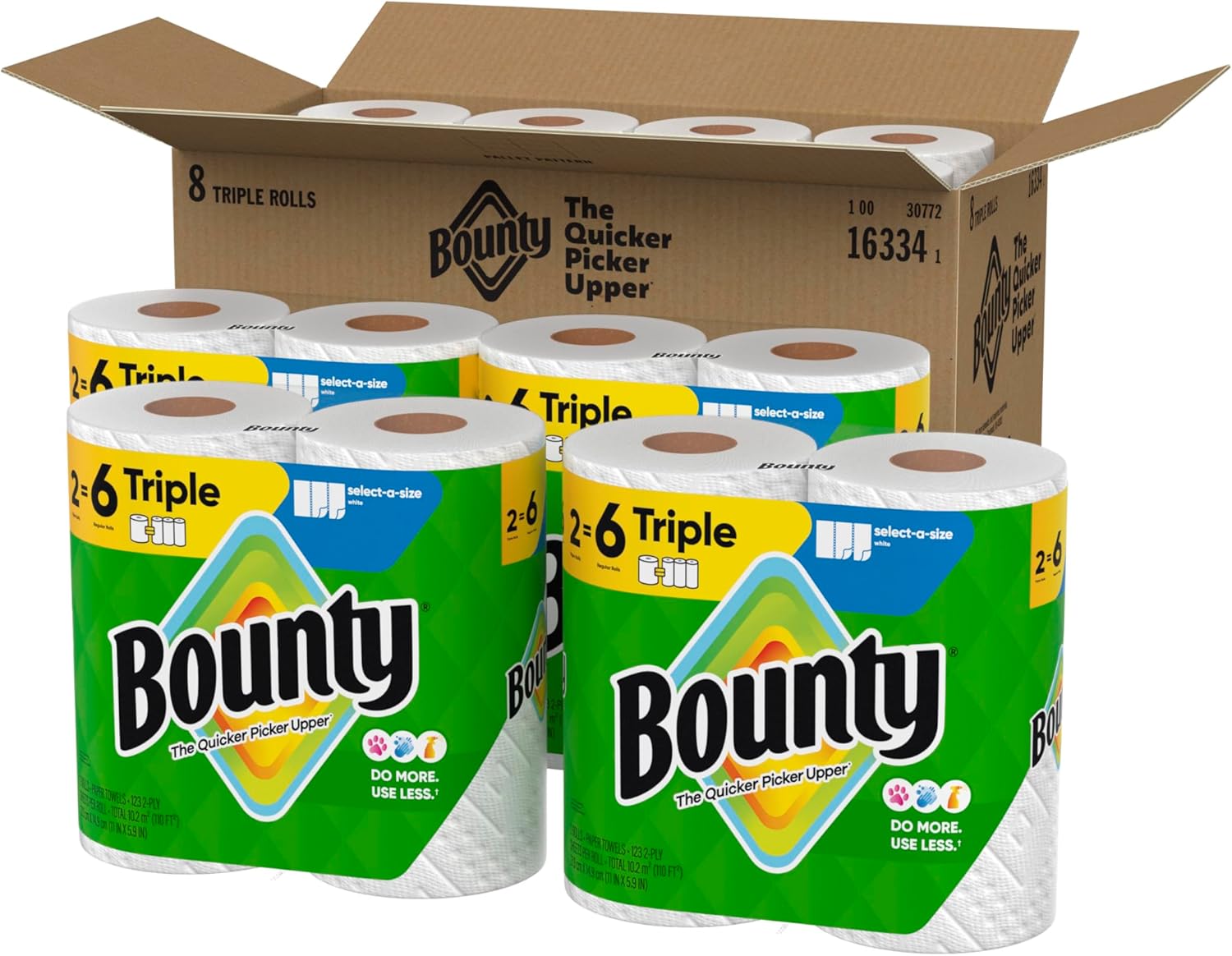 Bounty Select-A-Size Paper Towels for Nursery and Kids' Bathrooms, Gentle Everyday Cleanup for Busy Parents
