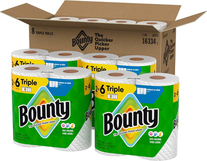 Bounty Select-A-Size Paper Towels for Nursery and Kids' Bathrooms, Gentle Everyday Cleanup for Busy Parents