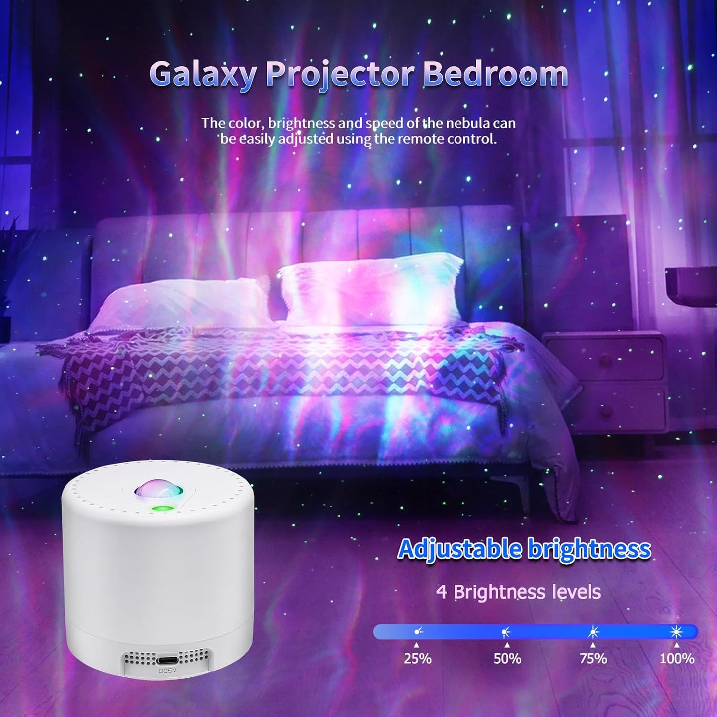 [Brand Name] Nebula Night Light – Kids Bedroom Sleep Companion, Quiet Star Projector with Gentle Breathing Glow