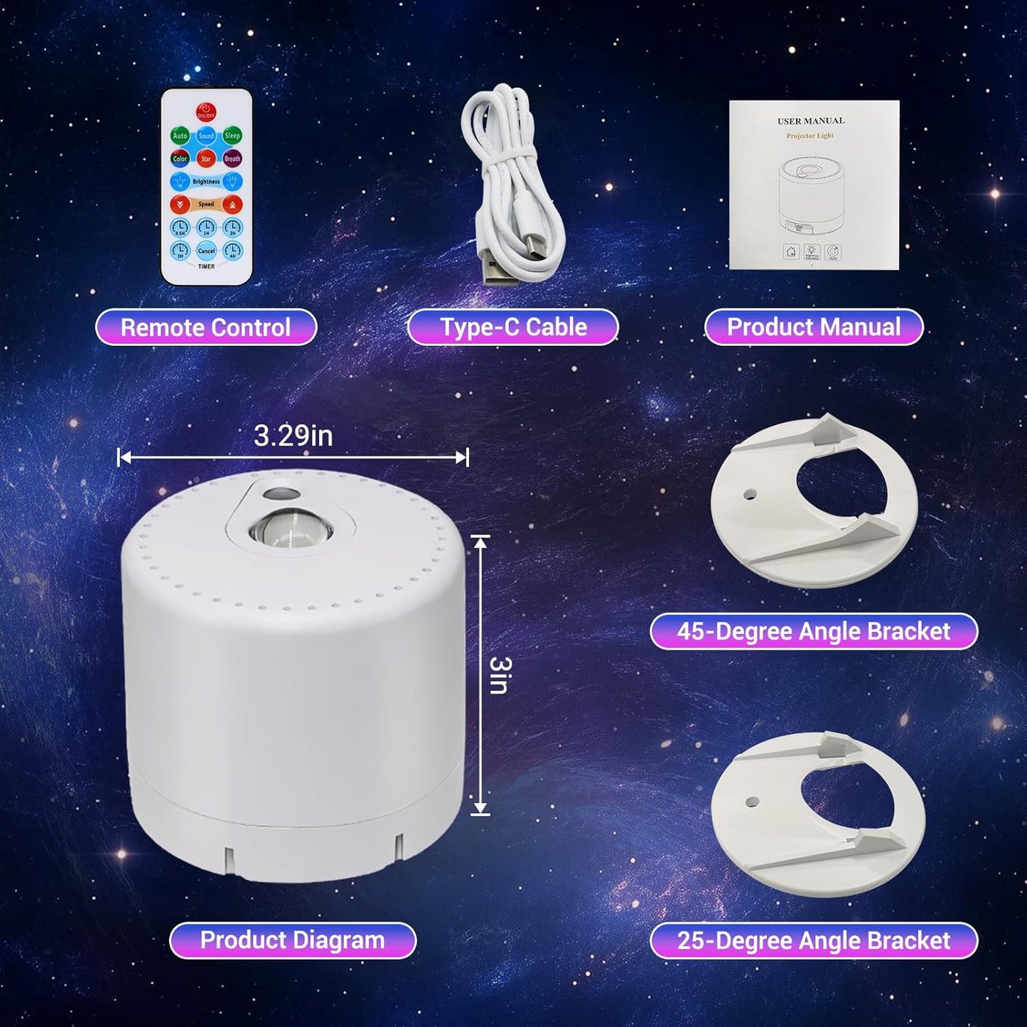 [Brand Name] Nebula Night Light – Kids Bedroom Sleep Companion, Quiet Star Projector with Gentle Breathing Glow