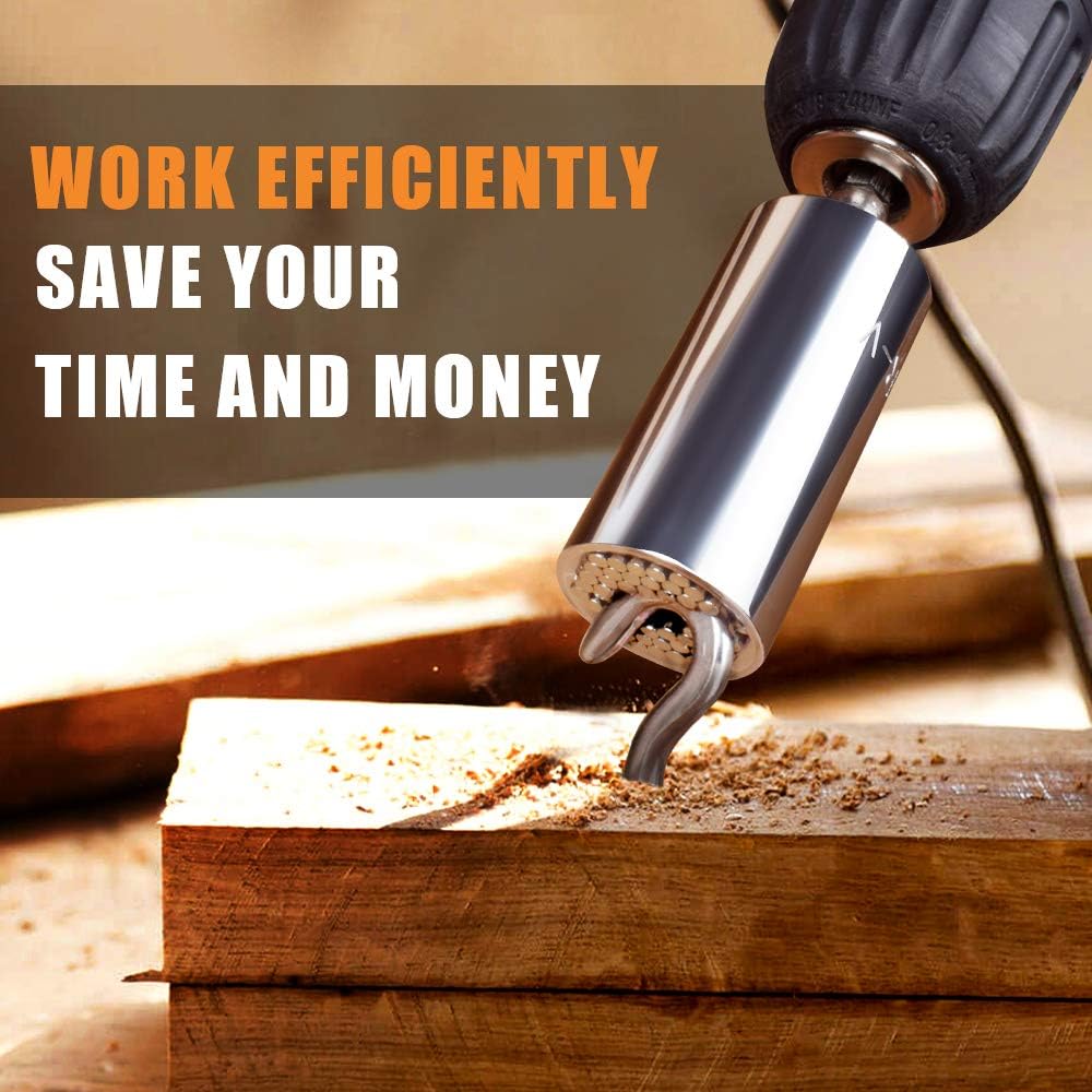 [Brand Name] Super Grip Socket with Drill Adapter - DIY Home Repair Power Tool for Furniture Assembly and Carpentry