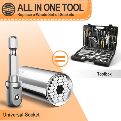 [Brand Name] Super Grip Socket with Drill Adapter - DIY Home Repair Power Tool for Furniture Assembly and Carpentry