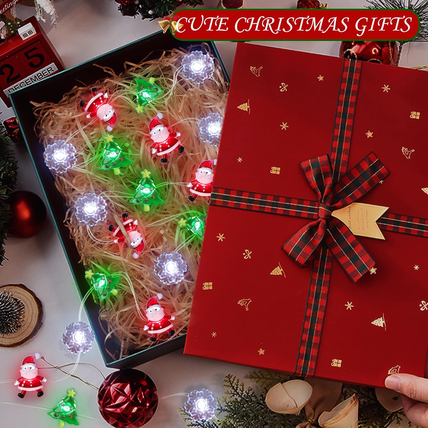 [BRAND] Portable 10FT Holiday Lights No Outlet Needed – Camping, Outdoor Dining, and Open Air Party Lighting