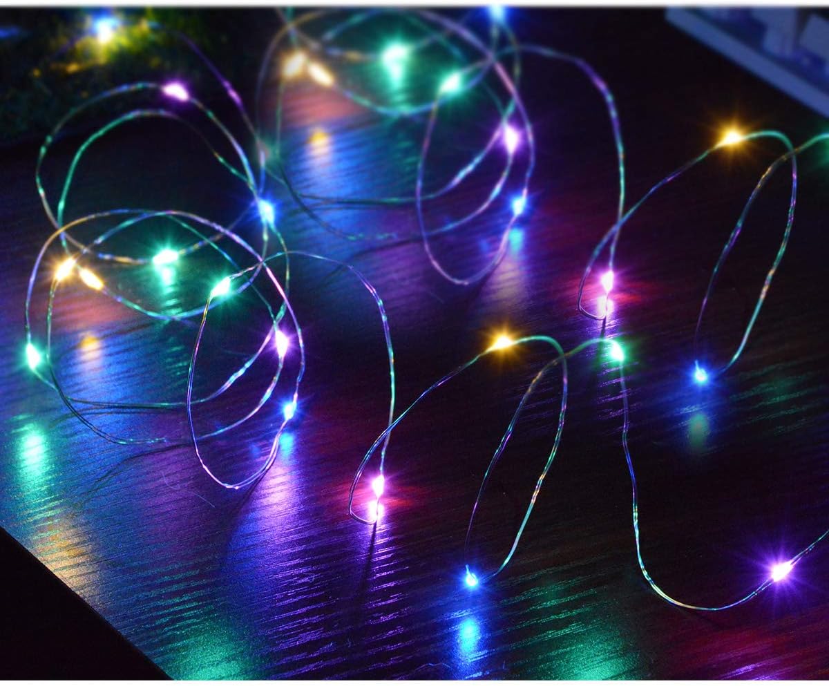 [Brand] Uncluttered Fairy Lights – Hideable Battery Box Design, 4-Pack Warm Glow String Lights