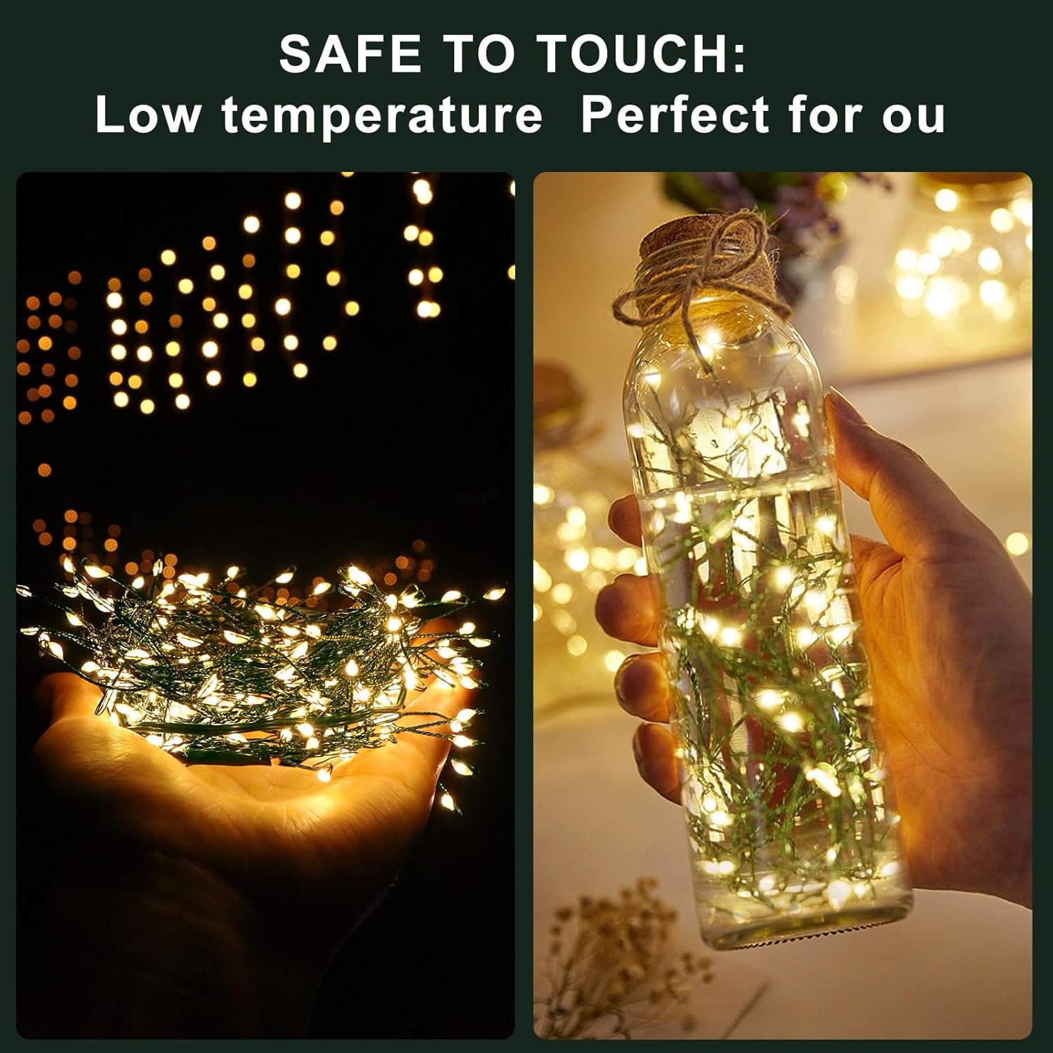 BrightGlow Toddler Room Fairy Lights – Auto Timer 6/18 Sleep Light, No Flame Battery Powered Glow