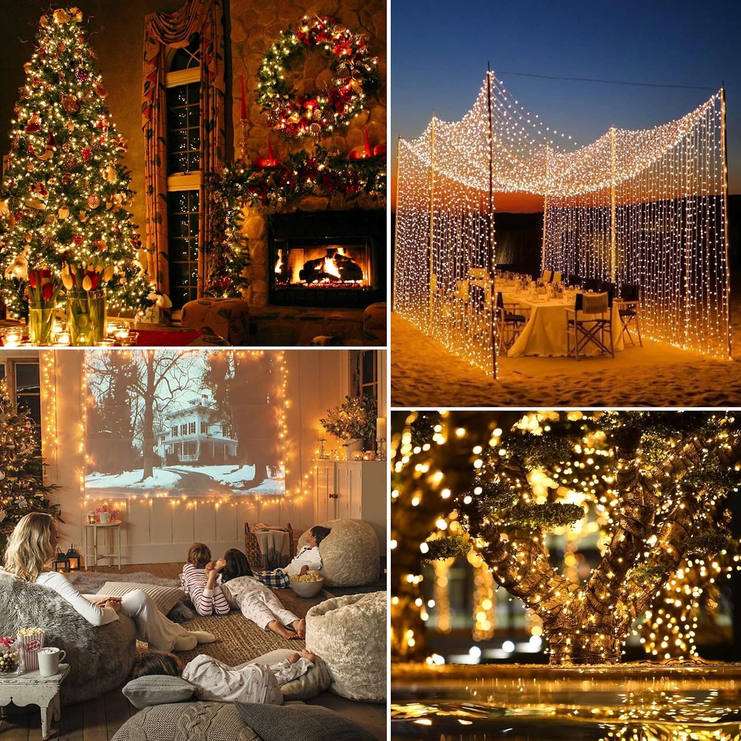 Brightown 50 LED String Lights 14ft - Warm White Bedroom Canopy & Staircase Accent Lighting, Decorative Indoor Lights for Cozy Home Atmosphere