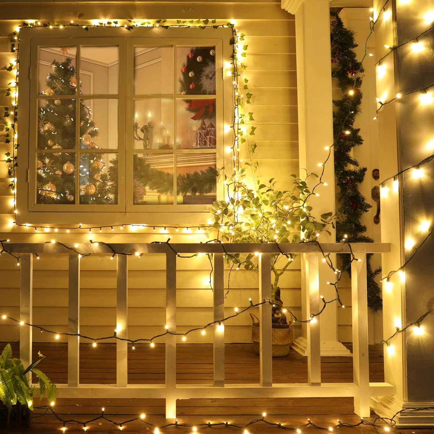 Brightown 50 LED String Lights 14ft - Warm White Bedroom Canopy & Staircase Accent Lighting, Decorative Indoor Lights for Cozy Home Atmosphere