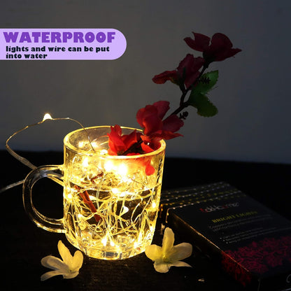 Brightown Battery Fairy Lights – Clean Aesthetic Shelf Lighting in Warm White 2500K