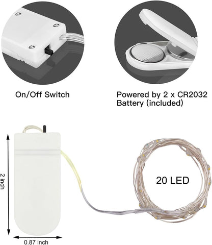 Brightown Mini Fairy Lights Battery Operated – Nursery Night Light String Lights for Baby Room and Toddler Bedroom Ambiance