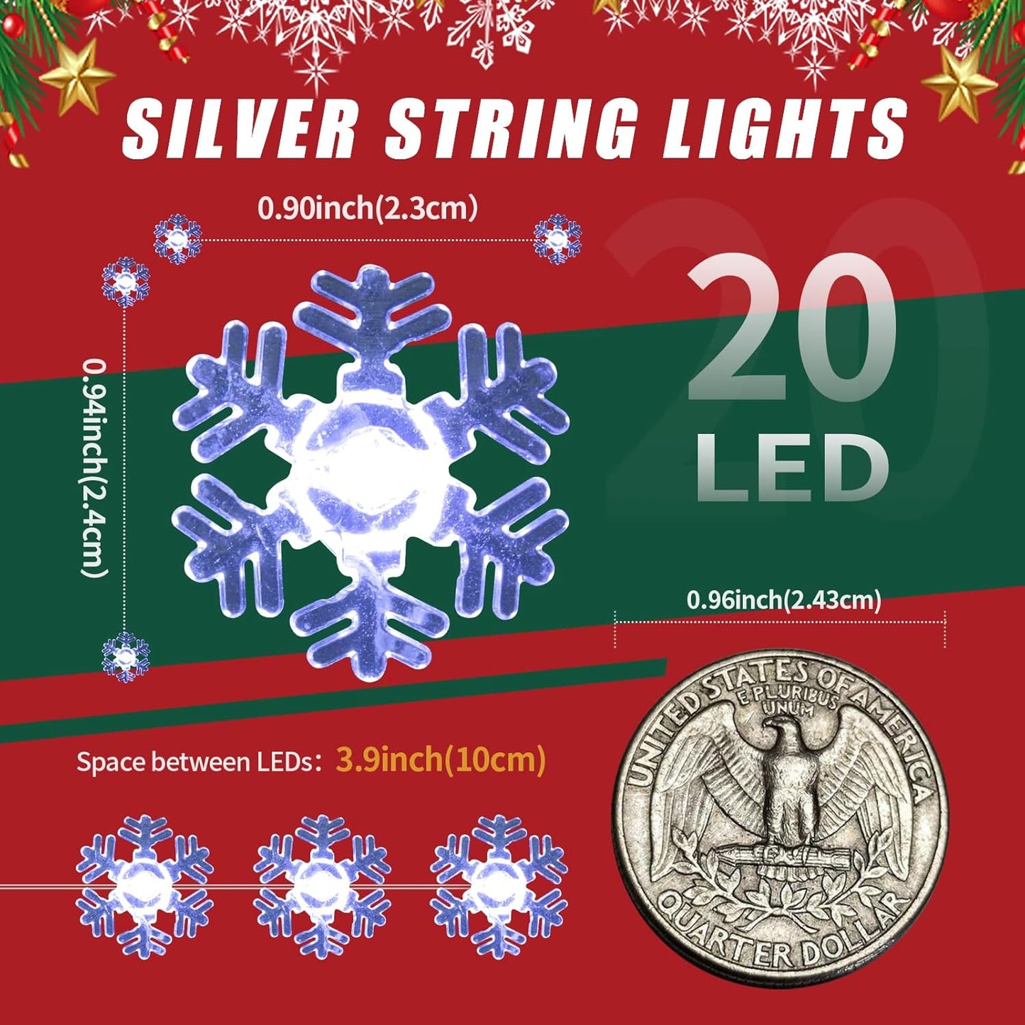 Brightown Snowflake String Lights – Holiday Gift for Mom and Women, Battery Operated Cozy Room Accent