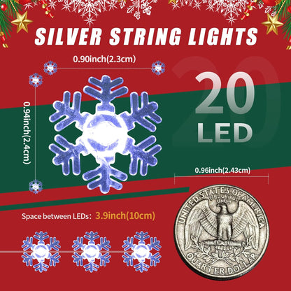 Brightown Snowflake String Lights – Holiday Gift for Mom and Women, Battery Operated Cozy Room Accent