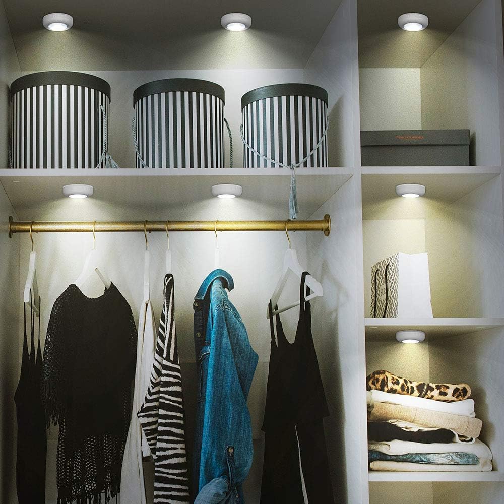 Brilliant Evolution Touch Puck Light Bundle – Cool-Run Battery Lights for Chore Charts, Bedtime Routines and Hallways
