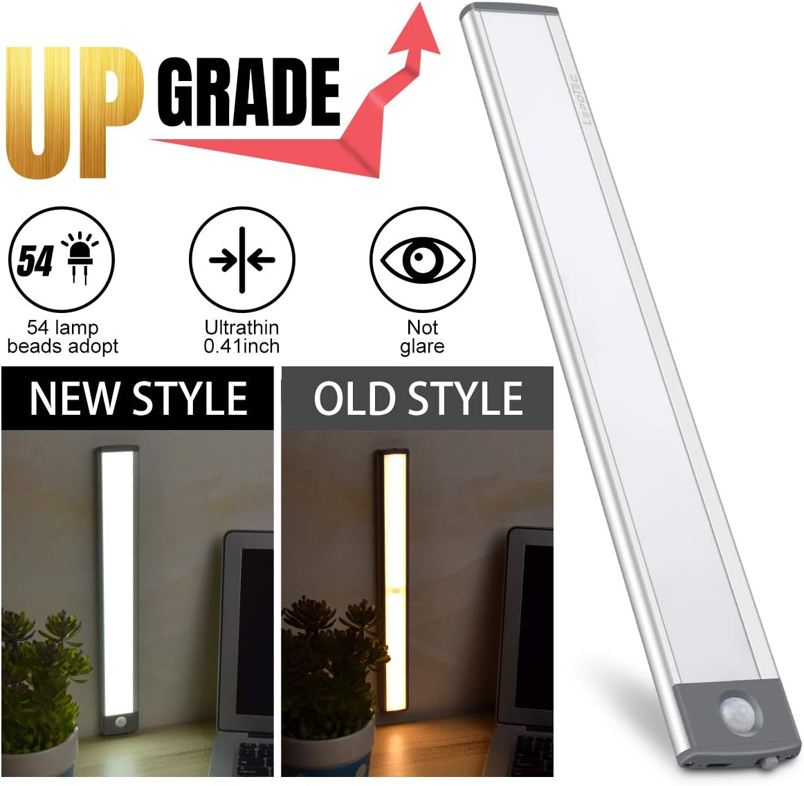 Brilliant Evolution Wireless Cabinet Light – Practical Birthday Gift for Mom and Grandma, Tool-Free Install Motion Sensor