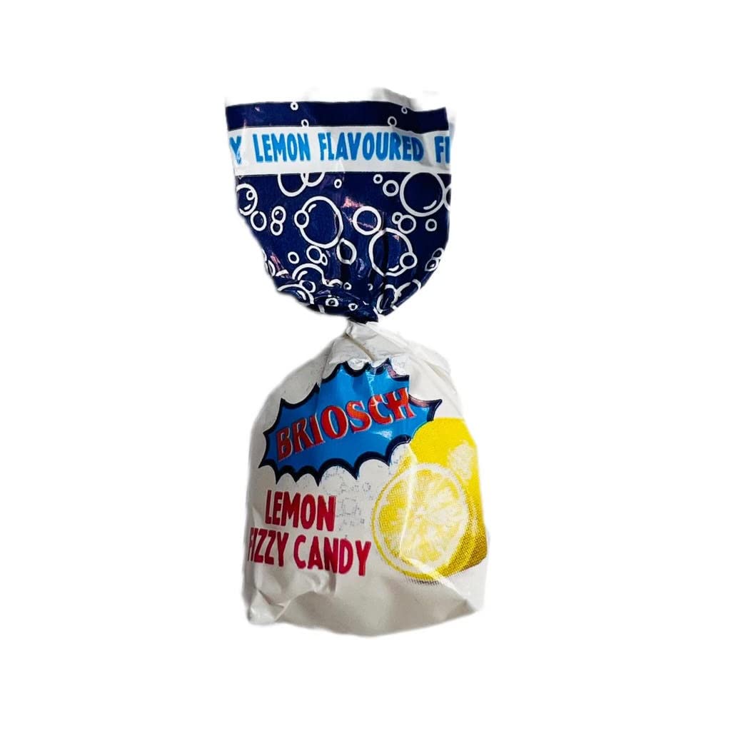 Brioschi Effervescent Lemon Italian Candy – Shelf-Stable Novelty Treat for Family Pantry