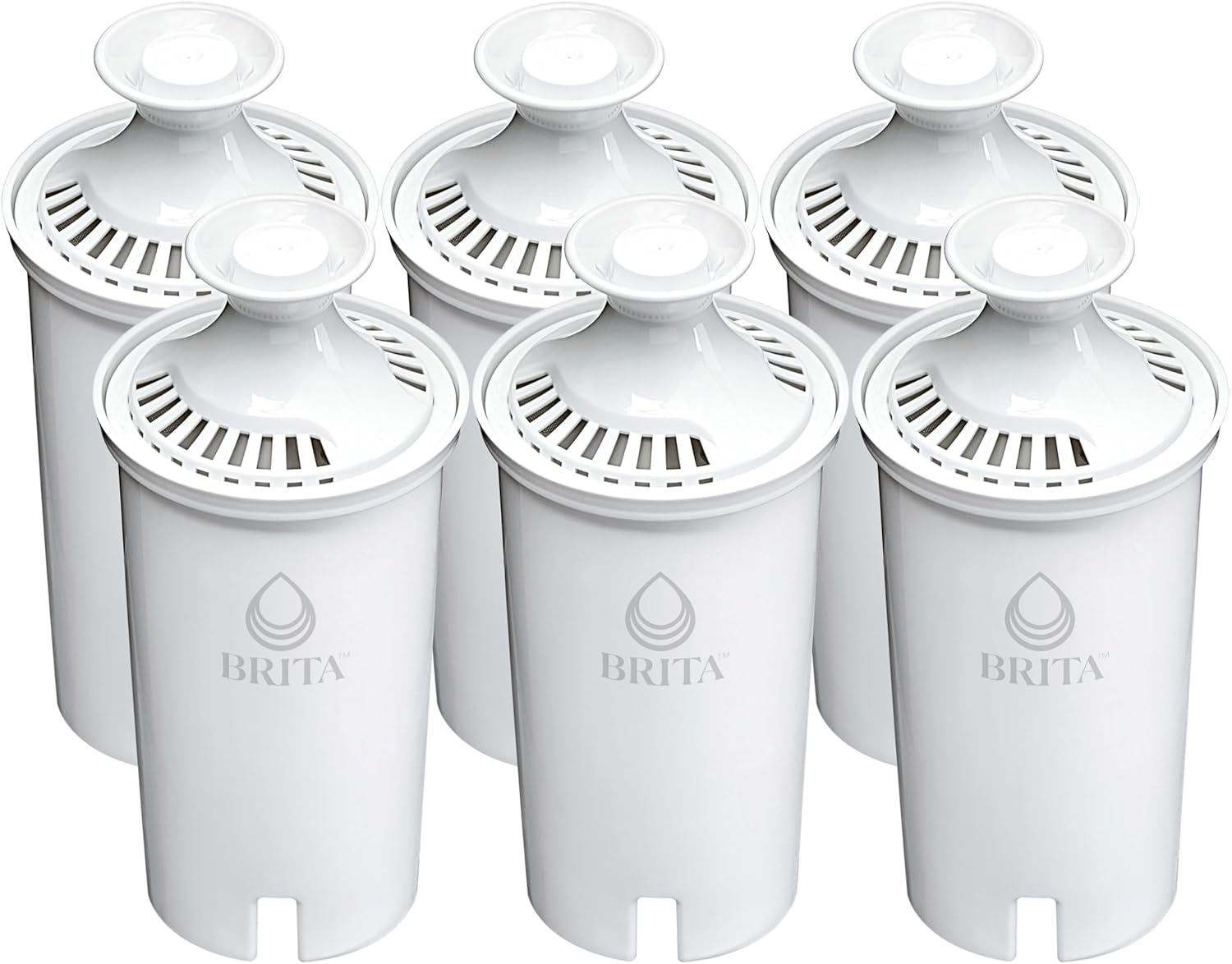 Brita Pitcher Filter 6-Pack – Drop-In Replacement for Dining Area Dispensers and Family Kitchens