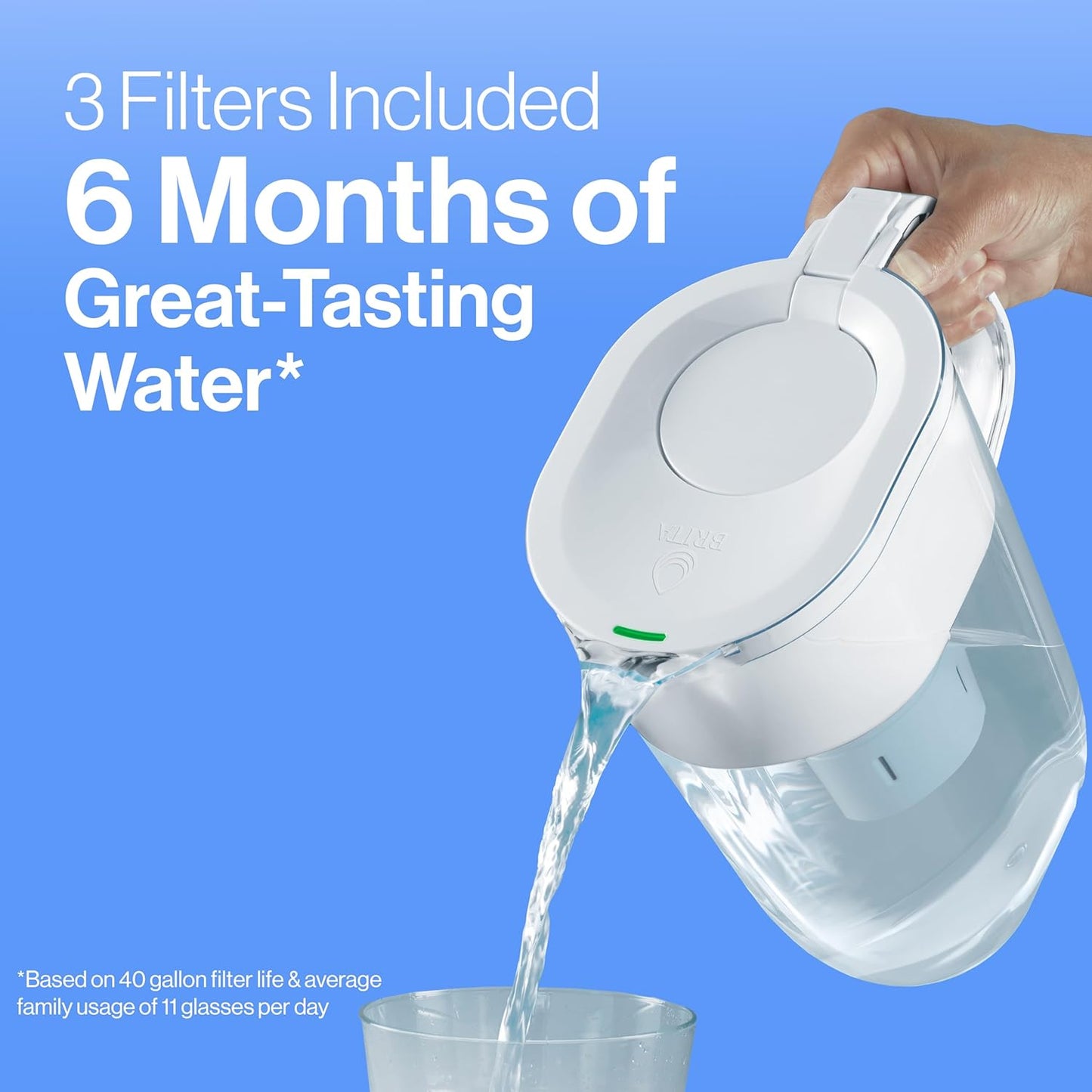 Brita Standard Filters for Pitchers – Self-Care Hydration Essential for Spa-Like Dining and Kitchen Wellness, 3 Pack