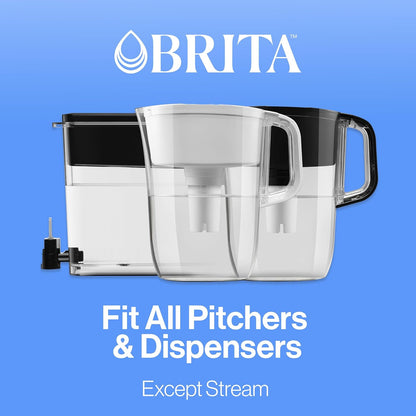 Brita Standard Filters for Pitchers – Self-Care Hydration Essential for Spa-Like Dining and Kitchen Wellness, 3 Pack