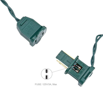 Brizled LED String Lights – Flameless Holiday Lighting with Replaceable Fuse Plug for Worry-Free Family Rooms