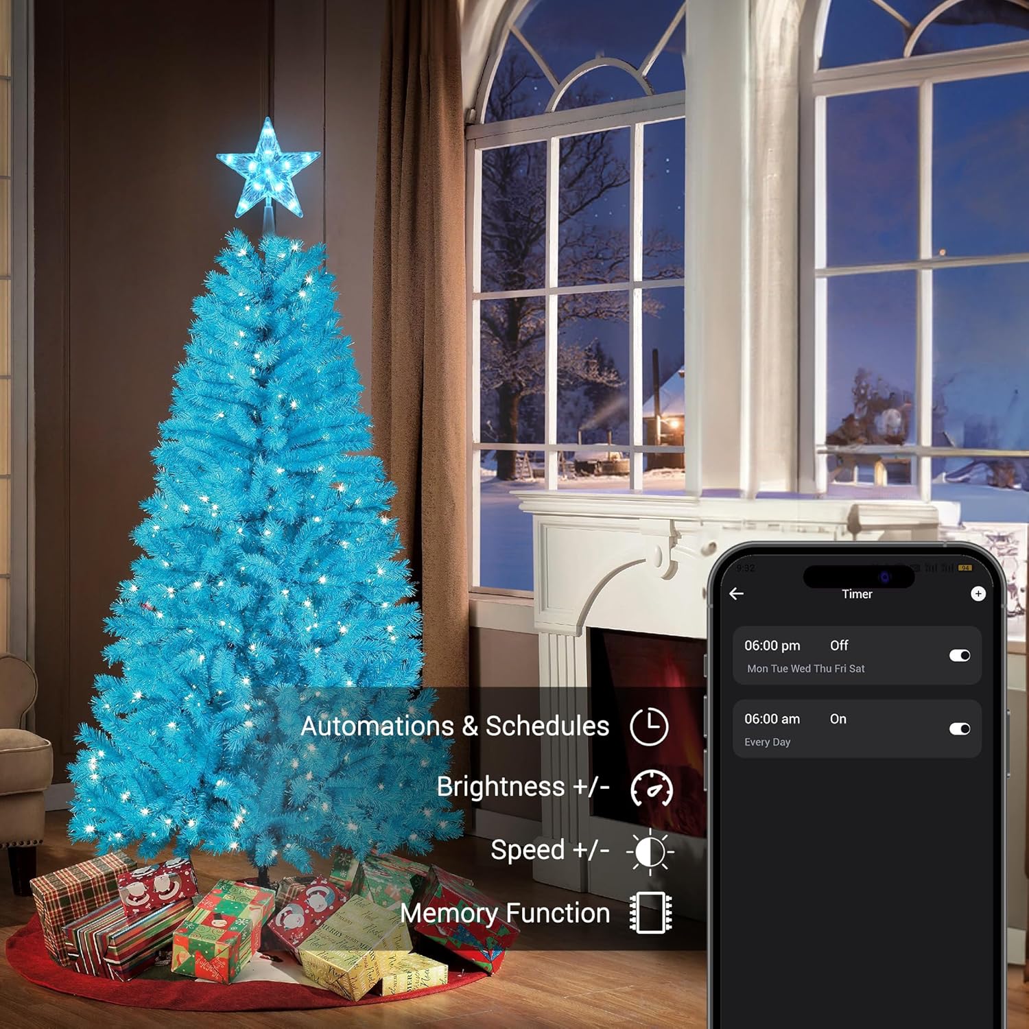 Brizled WiFi Lighted Star Topper – Modern Home Aesthetic Piece That Doubles as a Halloween and Christmas Centerpiece