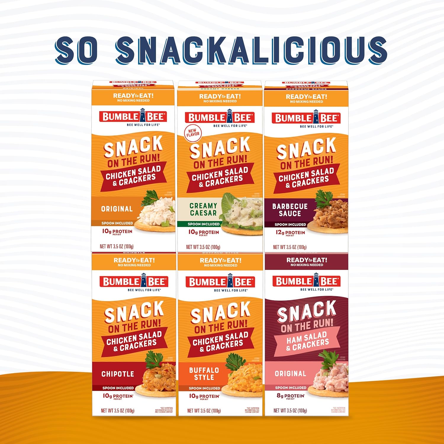 Bumble Bee Snack on the Run Chicken Salad Kit – Safe Lunchbox Staple for Picky Eaters, Single-Serve with Disposable Spoon