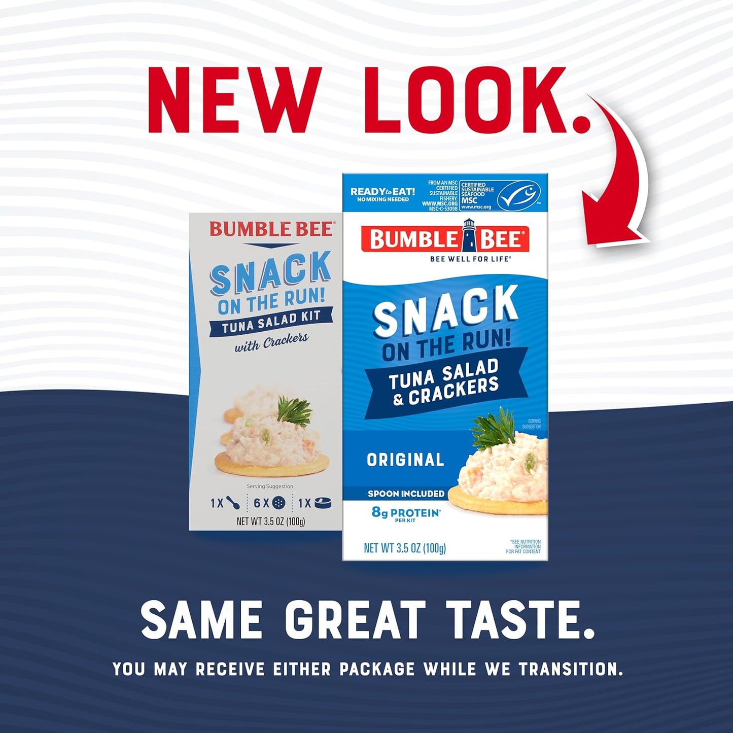 Bumble Bee Snack On The Run Tuna Pack – Shelf-Stable Commute Snack for Office Drawers and Car Glove Boxes